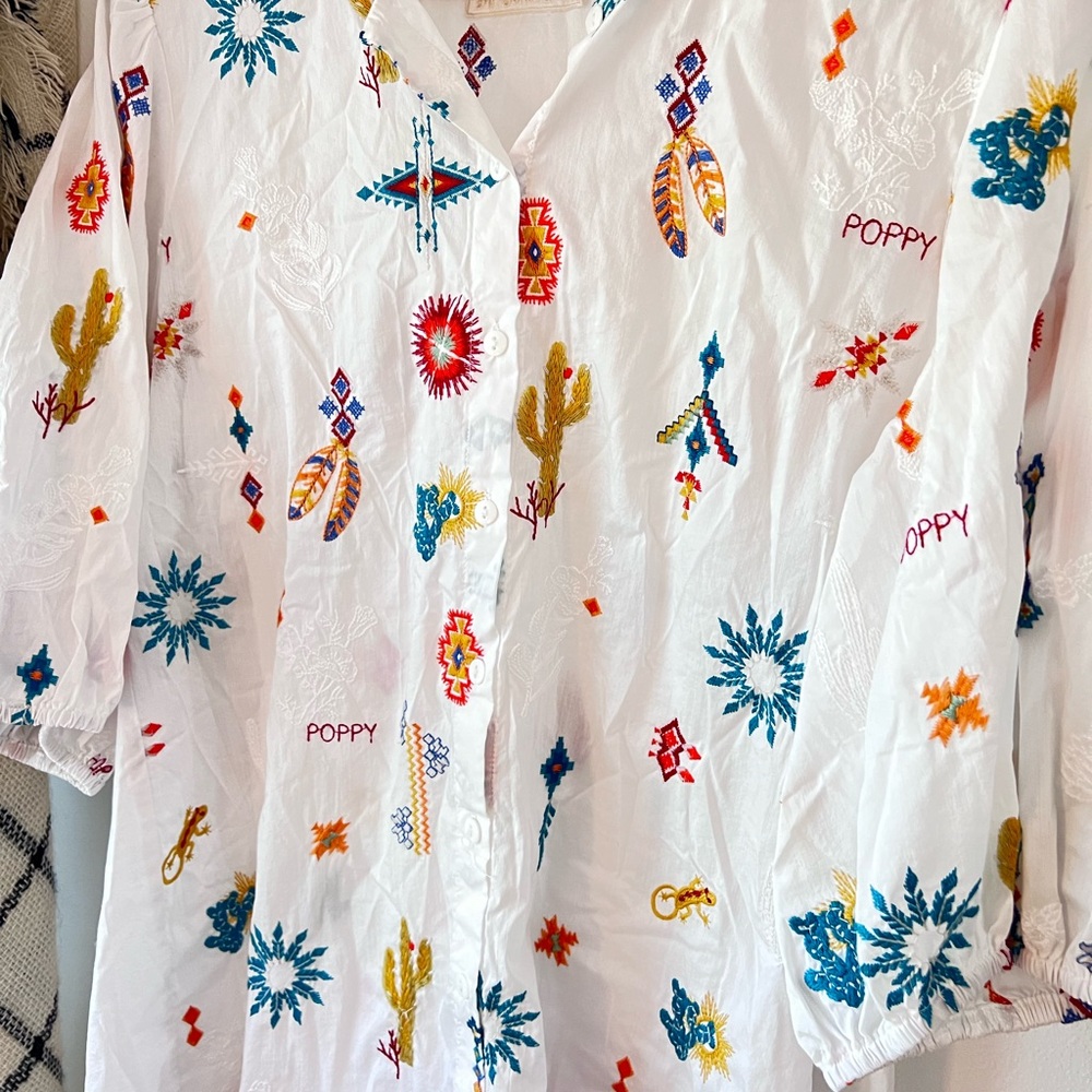 Johnny Was Louanne Embroidered Top - Picture 3 of 4